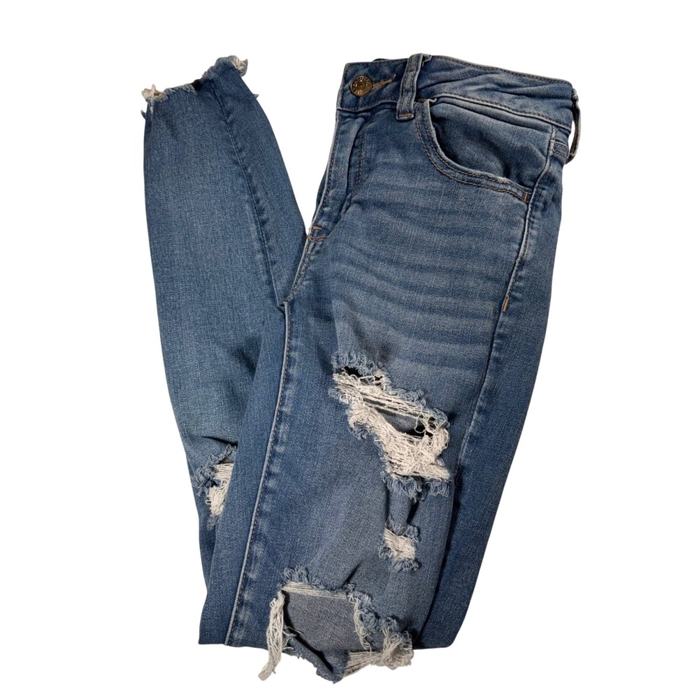 American Eagle Outfitters Womens Jeans Size 2‎ Short Jegging Ripped Distressed